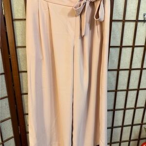 Carolina Belle Blush Wide-Leg Tie-Waist Pants